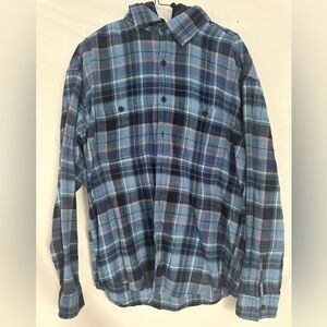 American Eagle button up hoodie blue